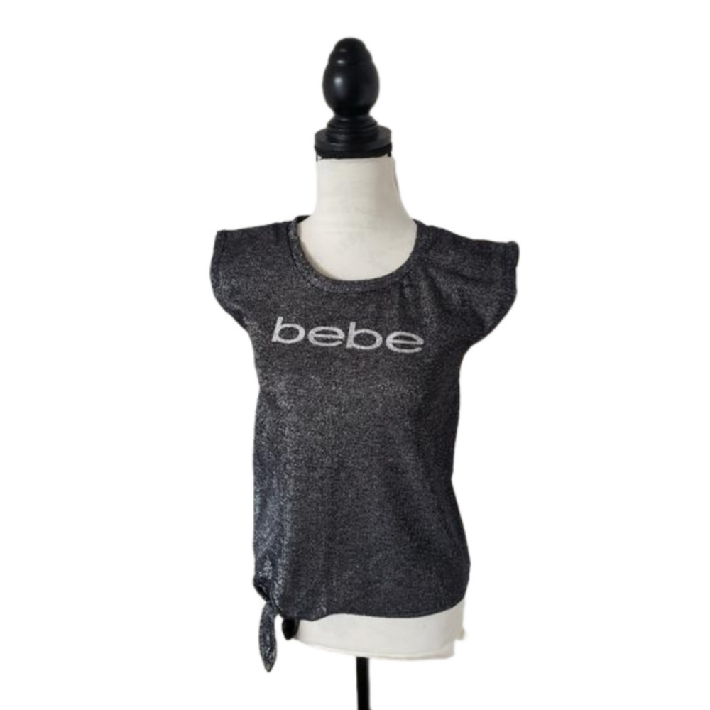🥂🍾bebe sparkly lurex crop top size small